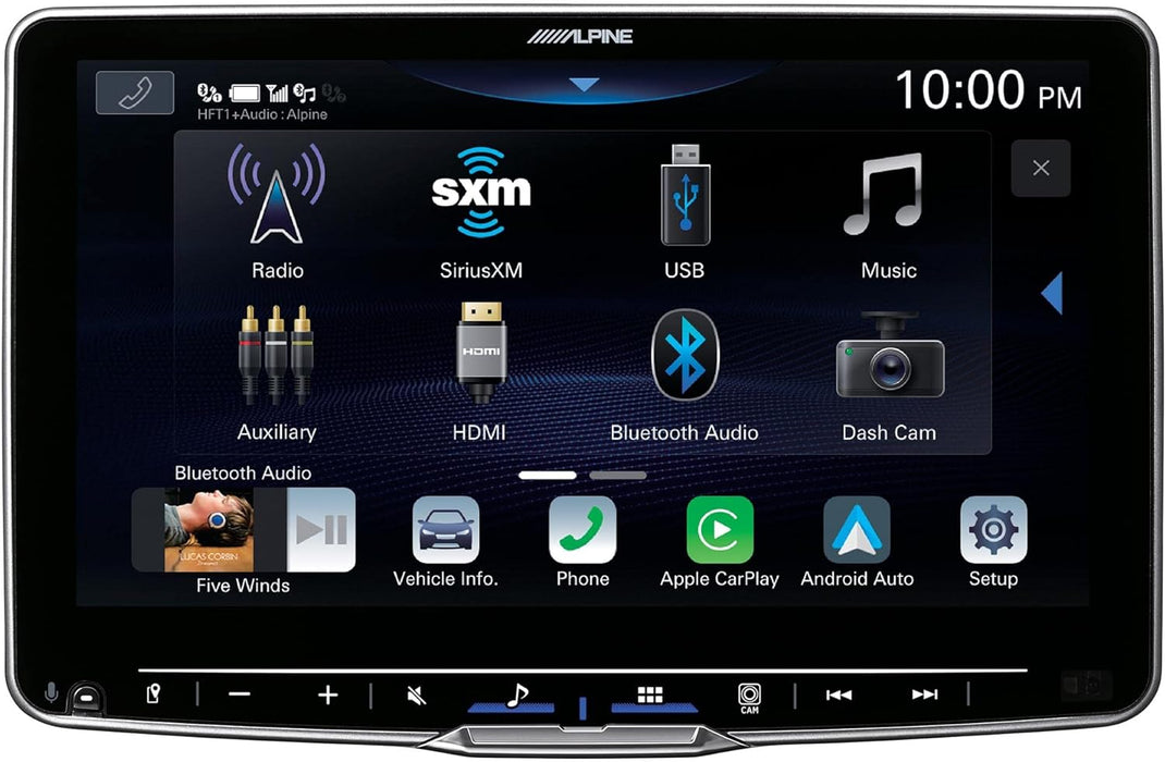 iLX-F509 Alpine Halo9 Multimedia Receiver 9” Floating HD Touchscreen Display Hi-Res Audio Head Unit with Wireless CarPlay and Wireless Android Auto HDMI iDatalink Maestro