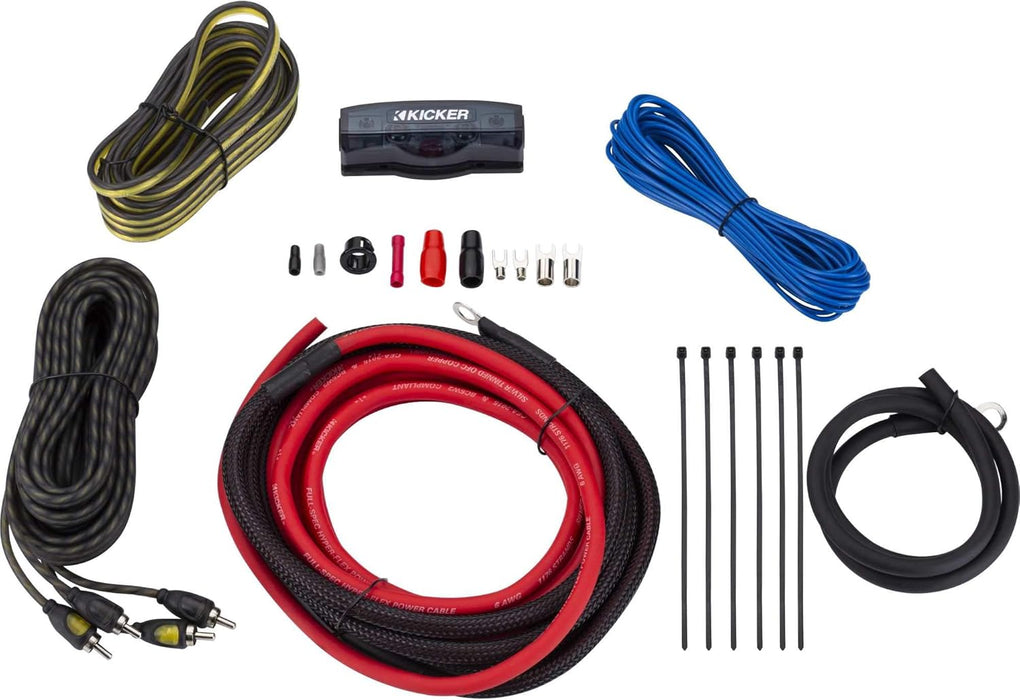 47VK6 KICKER VK6 Gauge 6 AWG Value Complete Amplifier Amp Installation Wire Kit 6GA