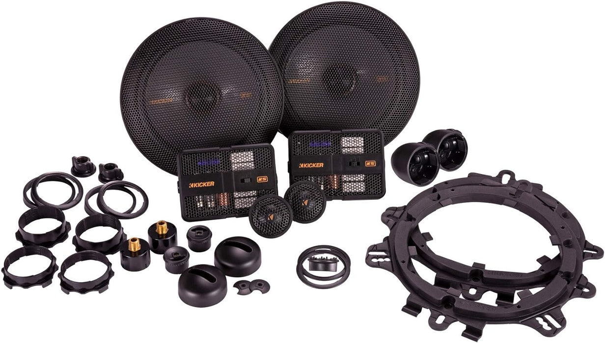 51KSS6704 KICKER KS Series 6.75" 6 3/4  Inch Component Speakers 1" Inch Tweeters 125W RMS Car Audio 4 Ohm (Pair)