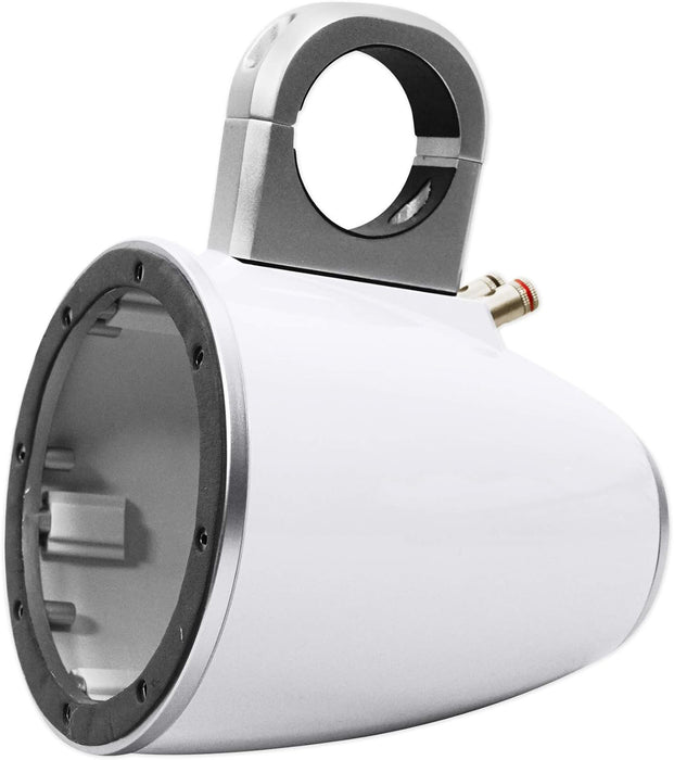 43KMTES8W KICKER 8" Marine Wake Tower/Roll Bar Empty Speaker Enclosures ONLY, White (Pair) (speakers not included)