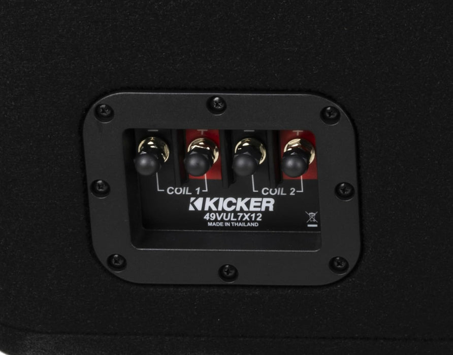 49VUL7X12 KICKER Solo-X 12" L7X Single Subwoofer Unloaded Enclosure Ported Box