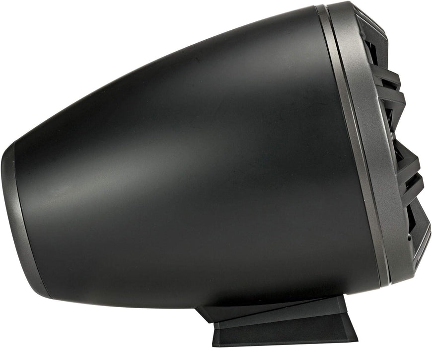 46KMFC8 KICKER KM Series 8" Black Marine LED Lighted Coaxial Speakers+Surface Flat Mount Pods 4 Ohm (Pair)