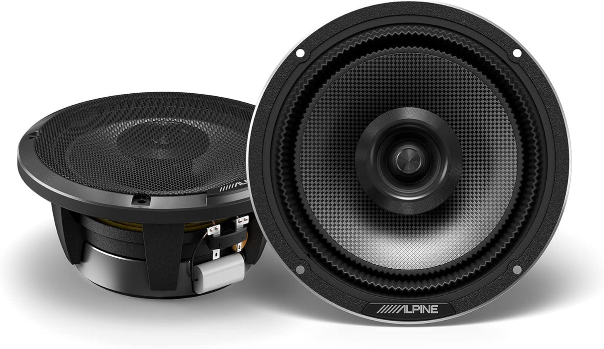 HDZ-65 Alpine Status 6.5" 6 1/2 inch Hi-Res Coaxial 2-Way Speakers 100W RMS 4 Ohm Car Audio (Pair)