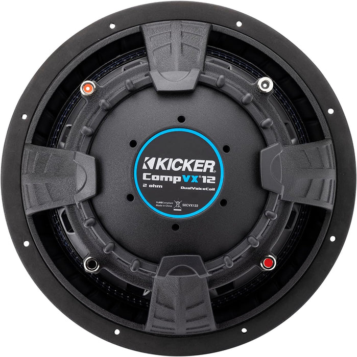 50CVX122 KICKER 12" CompVX Subwoofer Sub 750W RMS 2 Ohm DVC