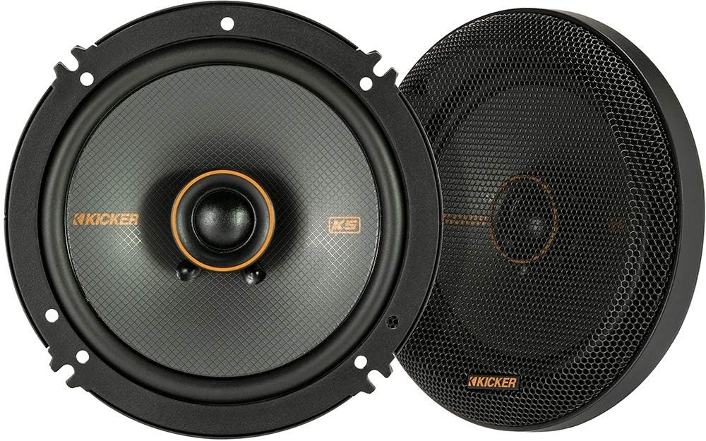 51KSC6504 KICKER KS Series 6.5" 6 1/2 Inch Coaxial 2 Way Speakers 100W RMS 4 Ohm Car Audio (Pair)