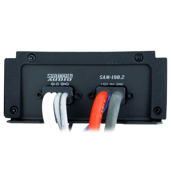 PS-SAMv21502 Sundown Audio Marine Powersports SAMv.2 150.2 Micro 2ch Amplifier Class D 540W RMS 2x270W 2 Ohms 2x150W 4 Ohms Waterproof IP67 Built-In Bluetooth