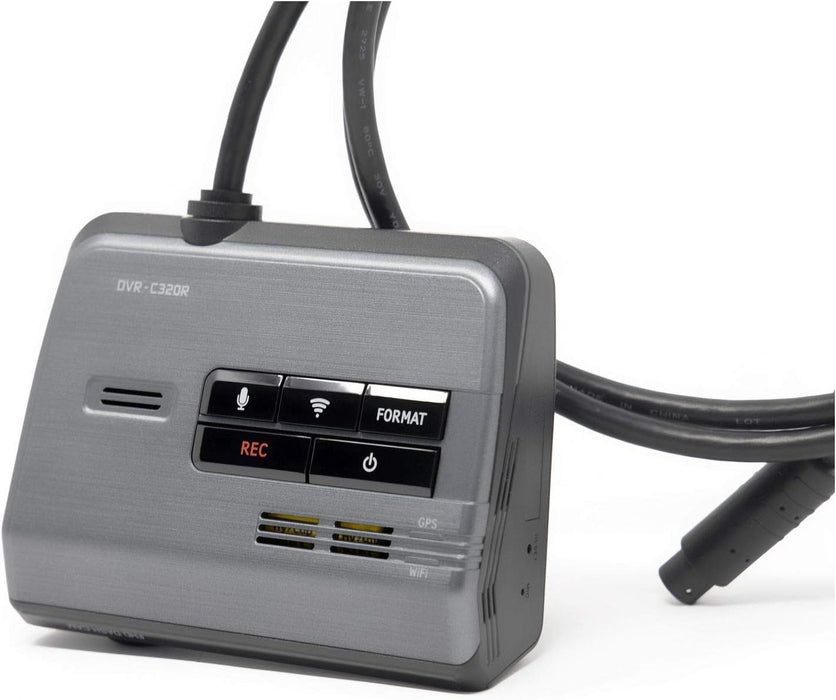 DVR-C320R Alpine Premium 1080P Night Vision Dash Camera Bundle (Front + Rear) with Built-in Drive Assist