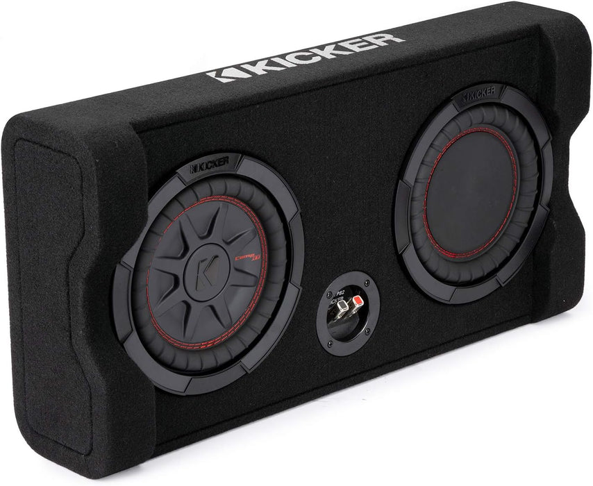 48TRTP82 KICKER 8" CompRT Subwoofer Single Loaded Down Firing Enclosure 300W RMS 2 Ohm