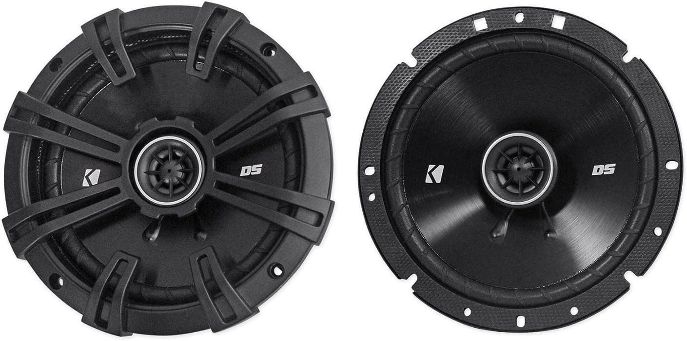 43DSC6704 KICKER DS Series 6.75" 6 3/4" Coaxial 2 Way Speakers Factory Upgrade 60W RMS 240W Peak 4 Ohm Car Audio (Pair)