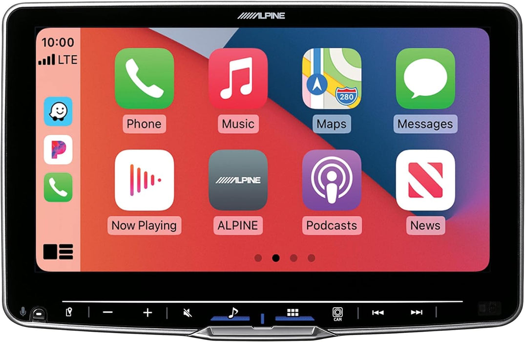 iLX-F509 Alpine Halo9 Multimedia Receiver 9” Floating HD Touchscreen Display Hi-Res Audio Head Unit with Wireless CarPlay and Wireless Android Auto HDMI iDatalink Maestro