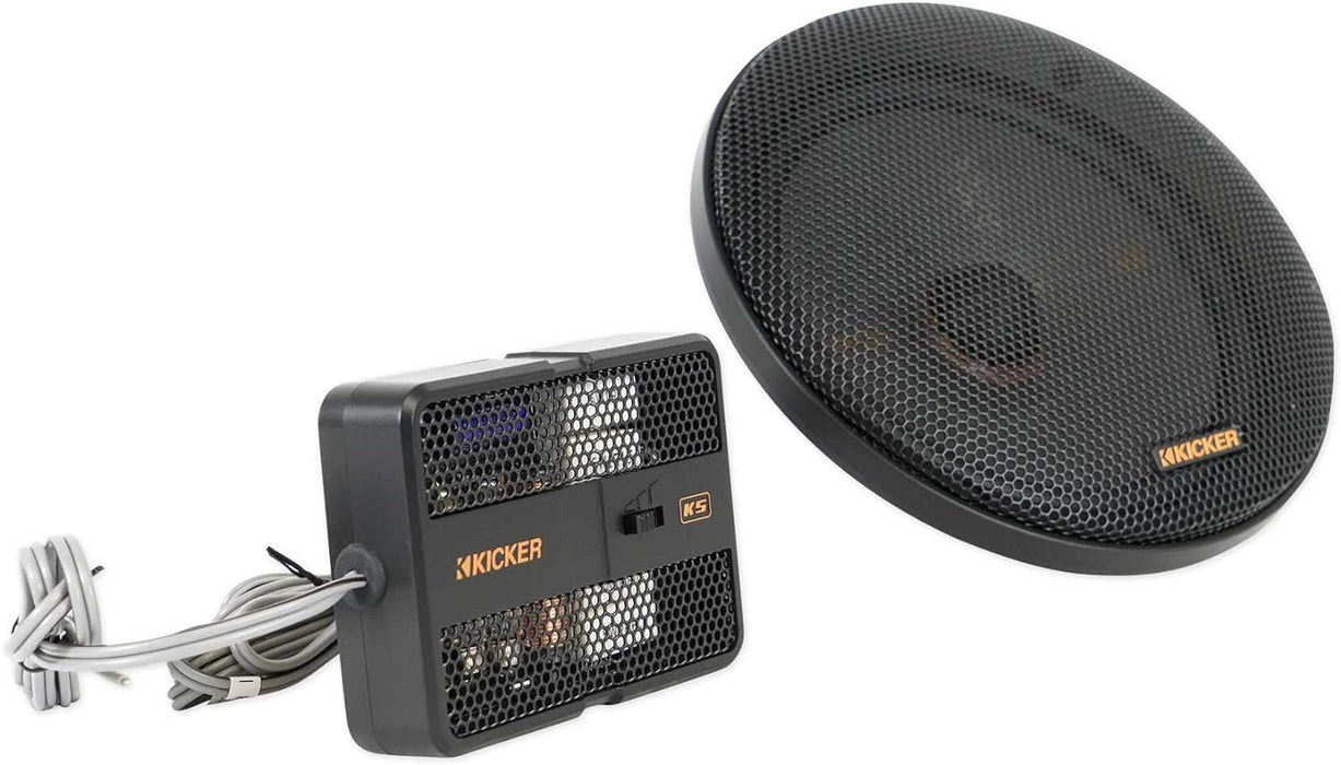 51KSS6704 KICKER KS Series 6.75" 6 3/4  Inch Component Speakers 1" Inch Tweeters 125W RMS Car Audio 4 Ohm (Pair)