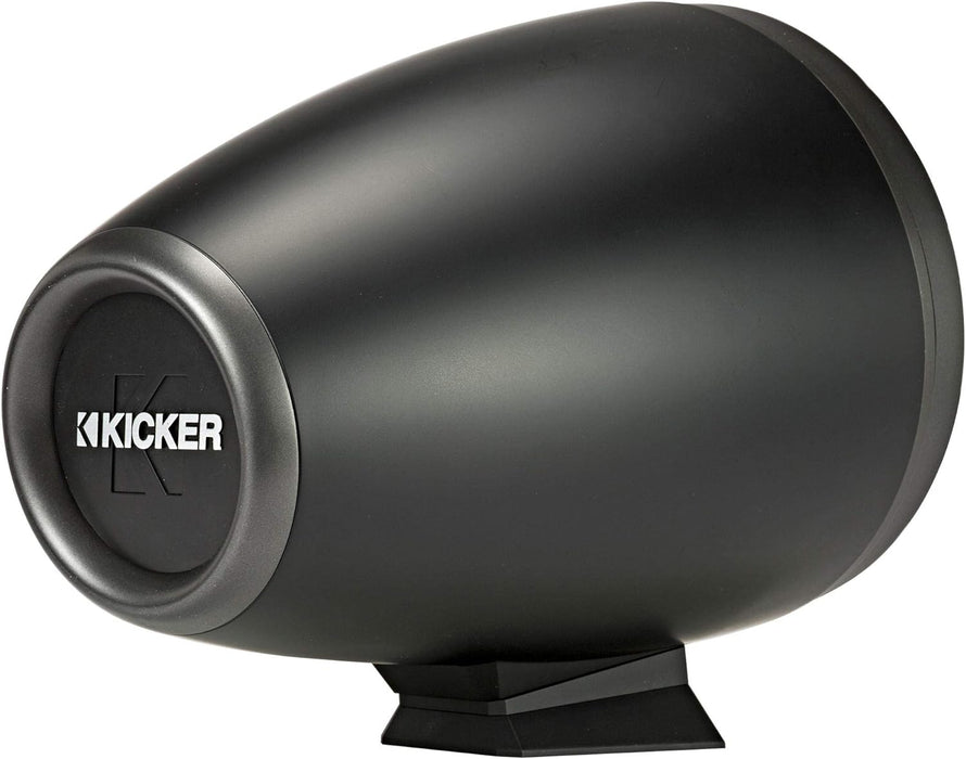 46KMFC8 KICKER KM Series 8" Black Marine LED Lighted Coaxial Speakers+Surface Flat Mount Pods 4 Ohm (Pair)