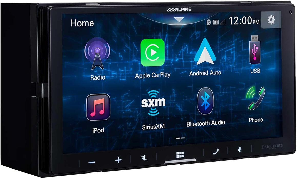 iLX-W670-S Alpine 7" Digital Multimedia Receiver with SWC Adapter, Shallow Chassis Double-Din Touchscreen Head Unit with CarPlay and Android Auto Compatibility