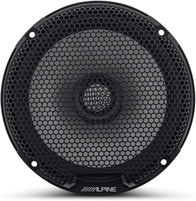 R2-S65 Alpine R-Series 6.5" 6 1/2 inch High-Resolution Coaxial 2-Way Speakers 100W RMS 4 Ohm Car Audio (Pair)