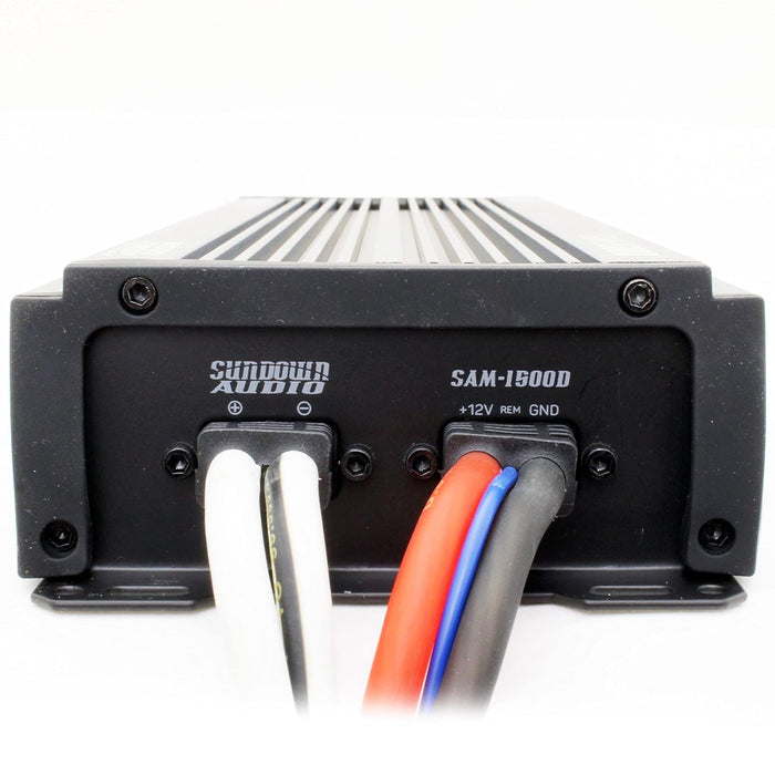 PS-SAMv21500 Sundown Audio Marine Powersports SAMv.2 1500D Micro Subwoofer Mono Class D Amplifier 1500W RMS 1 Ohm Waterproof IP67