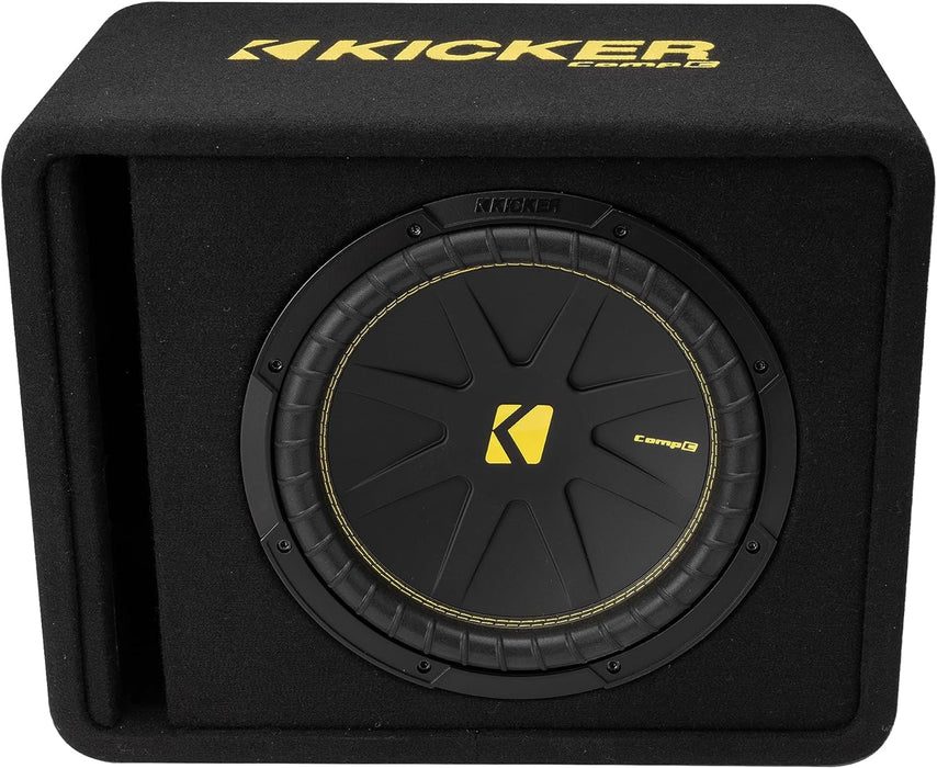 50VCWC124 KICKER 12" CompC Subwoofer Single Loaded Enclosure Ported 300W RMS 4 Ohm