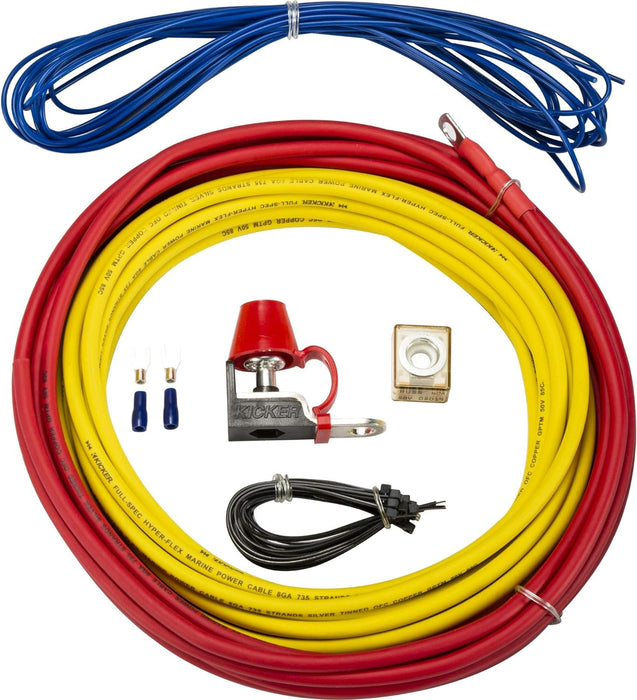 47KMPK8 KICKER Marine 8 Gauge 8 AWG Amplifier Amp Installation Power Wire Kit 8GA