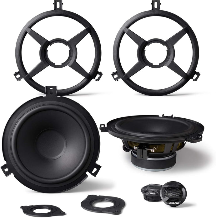 SPV-65X-WRA Alpine 2-Way Component Weather Resistant Speaker System for 2007-2018 Jeep® Wrangler JK 75W RMS 4 Ohm (Pair)