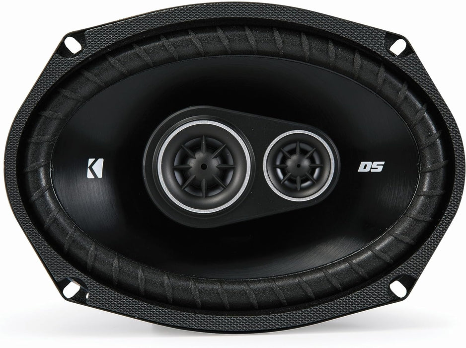 43DSC69304 KICKER DS Series 6x9" Coaxial 3 Way Speakers Factory Upgrade 90W RMS 360W Peak 4 Ohm Car Audio (Pair)
