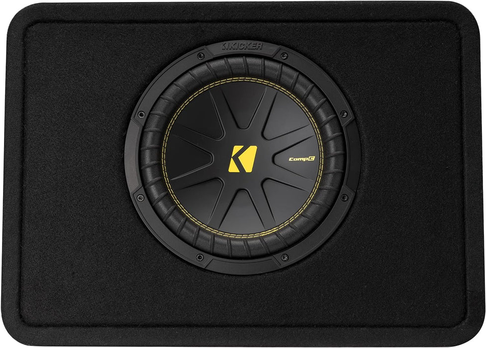 50TCWC104 KICKER 10" CompC Subwoofer Single Loaded Enclosure Ported 250W RMS 4 Ohm