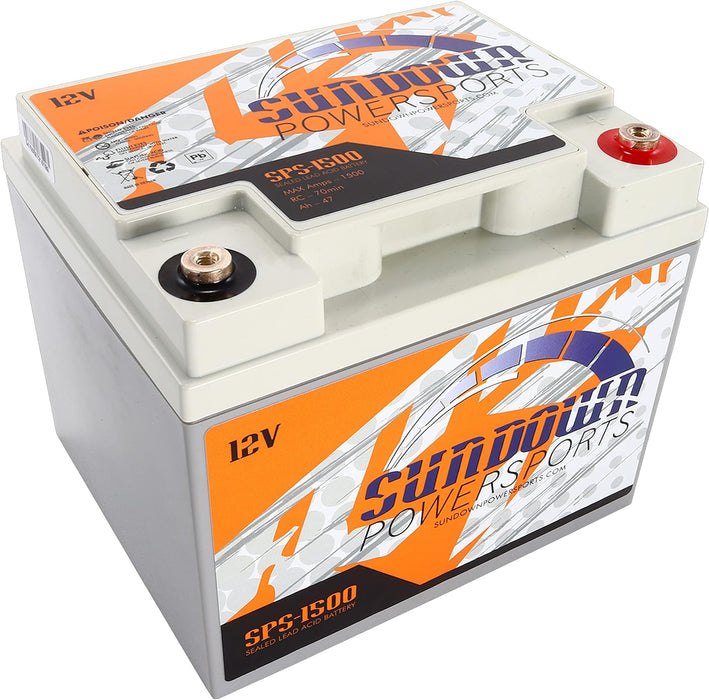 PS-SPS1500AGM Sundown Audio Powersports Battery 12V AGM SPS-1500 47aH 1500A Max