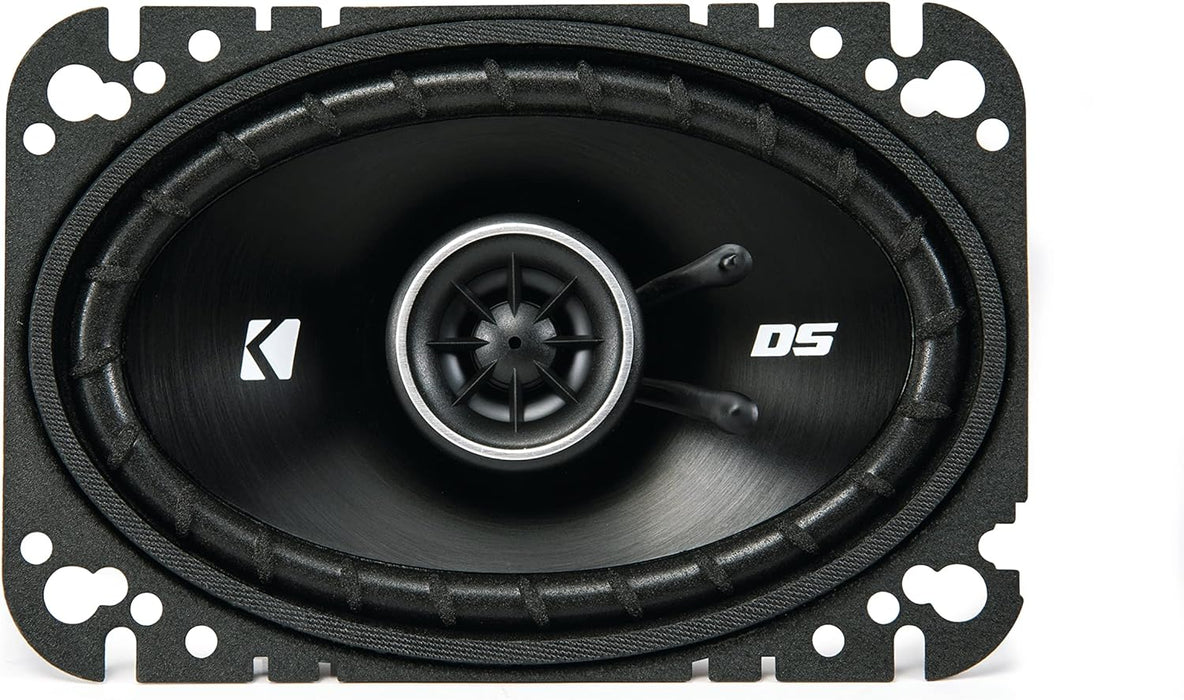 43DSC4604 KICKER DS Series 4x6" Coaxial 2 Way Speakers Factory Upgrade 30W RMS 120W Peak 4 Ohm Car Audio (Pair)