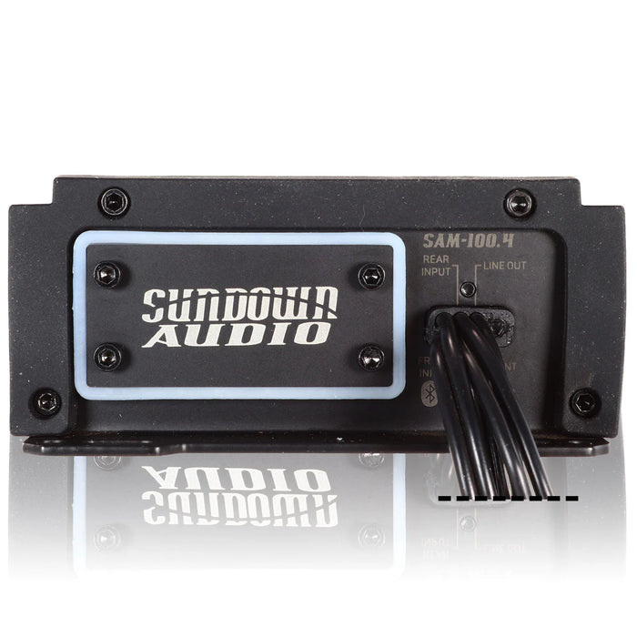 PS-SAMv21004 Sundown Audio Marine Powersports SAMv.2 100.4 Micro 4ch Amplifier Class D 700W RMS 4x175W 2 Ohms 4x100W 4 Ohms Waterproof IP67 Built-In Bluetooth