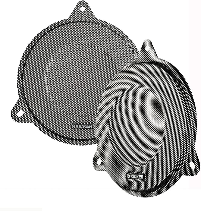 45HDSG KICKER "Bat-Wing" Fairing Speaker Grilles compatible with Harley Davidson Motorcycles