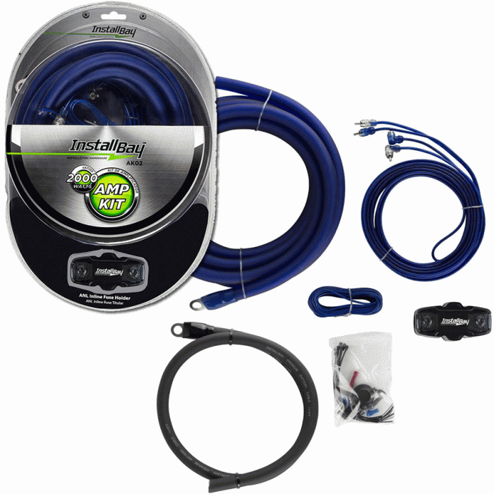 AK02 METRA Value 1/0 Gauge 0 AWG Complete Amplifier Amp Installation Wire Kit 1/0GA