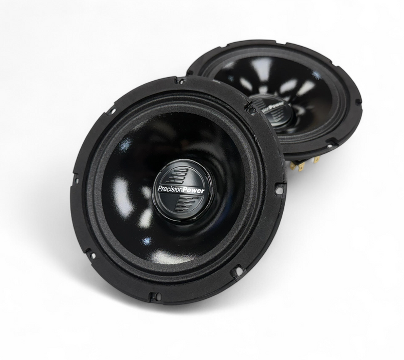 MAS.65MR Precision Power Soundstream Motorcycle Audio 6.5" High Efficiency Midrange Speakers (2 ohm) Pair (Match With HD14.FHT)