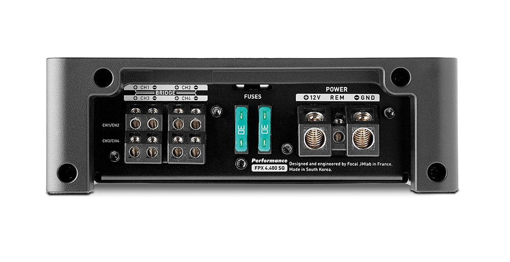FPX 4.400 SQ Focal 4 Channel Performance Car Audio Amplifier 4x70W 4 Ohm, 4x100W 2 Ohm Class AB Amp