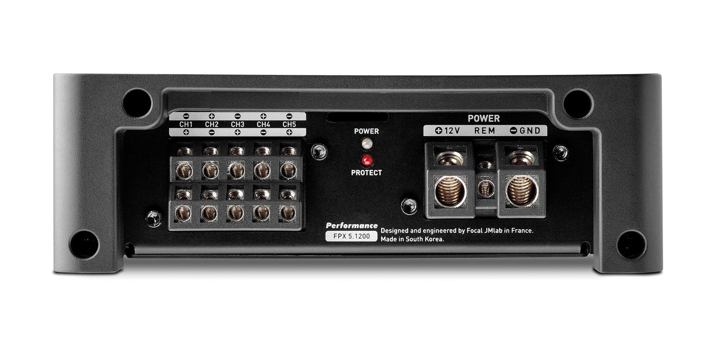 FPX 5.1200 Focal 5 Channel Performance Car Audio Amplifier 4x120W RMS + 1x720W RMS Class D Amp