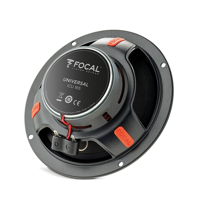 ICU 165 Focal Universal Integration 6.5" 6 1/2 inch Coaxial 2 Way Speakers 70W RMS 4 Ohm Car Audio (Pair)