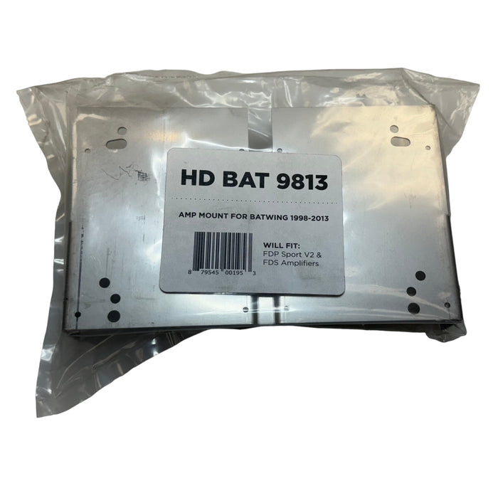 HDBAT9813 Focal Amplifier Mounting Bracket for 1998-2013 Harley Davidson Batwing Touring Motorcycles
