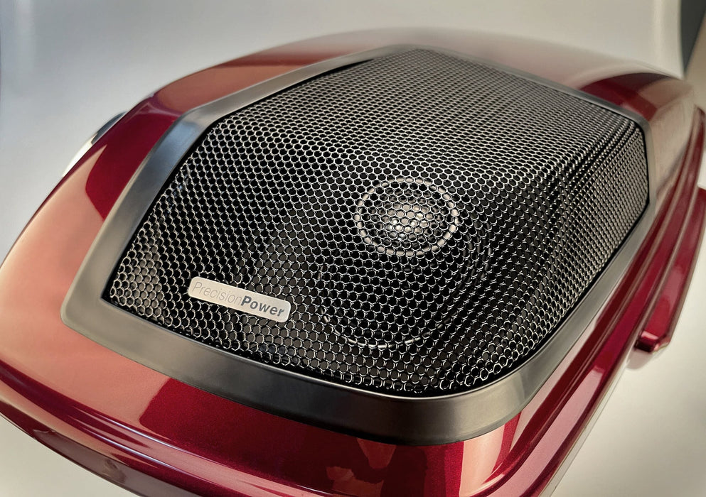 HD14.SBS Precision Power Soundstream Motorcycle Audio Saddlebag Lid Speaker Install Kit for 2014-2023 Harley Davidson Touring Motorcycles
