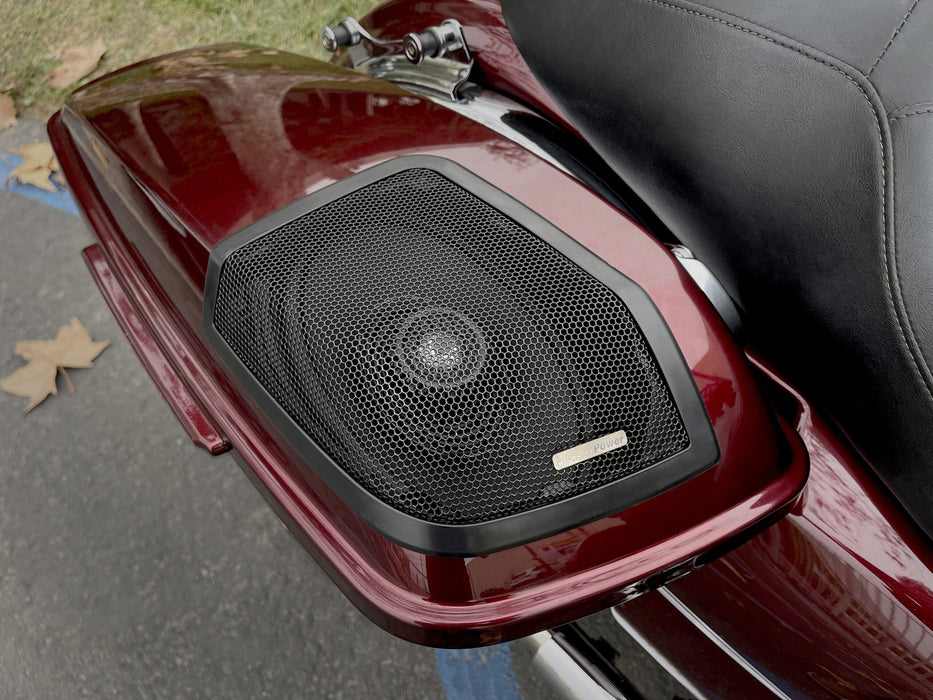 HD14.SBS Precision Power Soundstream Motorcycle Audio Saddlebag Lid Speaker Install Kit for 2014-2023 Harley Davidson Touring Motorcycles