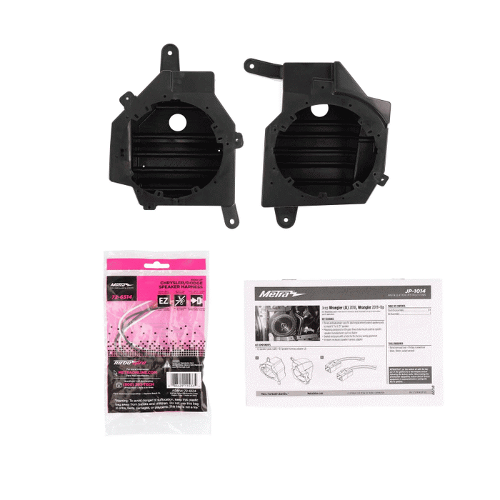 JP-1014 METRA Speaker Mounting Pods 6.5 Inch - 6.75 Inch - Jeep Wrangler JL / Gladiator JT