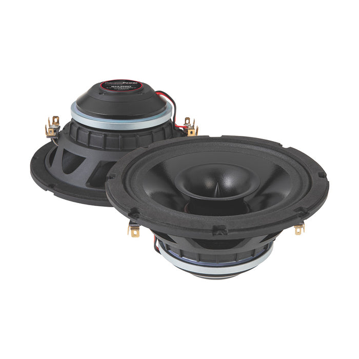 MAS.652HT Precision Power Soundstream Motorcycle Audio 6.5" High-Efficiency Horn-Loaded 2-Way Motorcycle Powersports Speakers (Factory Upgrade 2 ohm) Pair