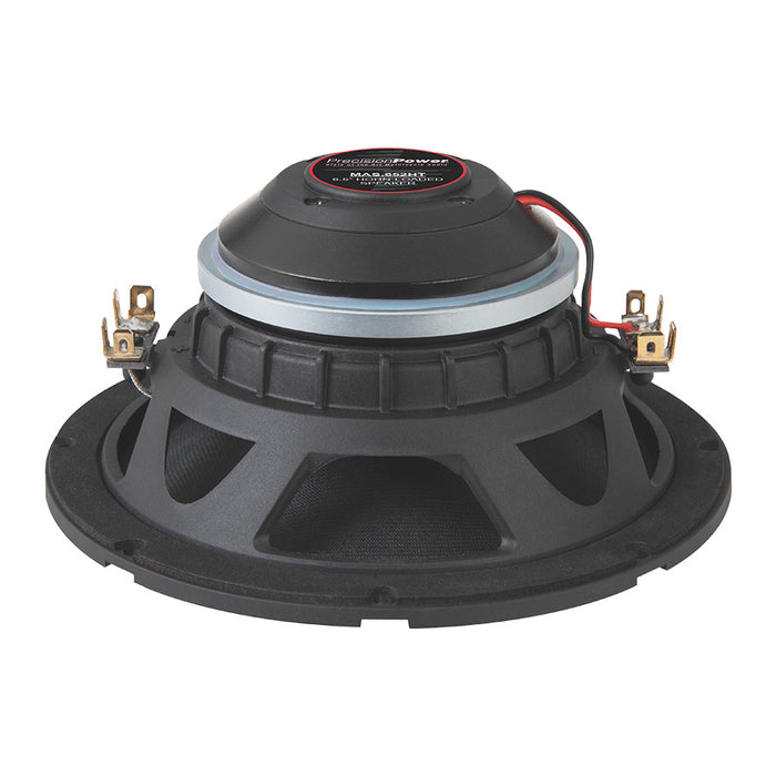 MAS.652HT Precision Power Soundstream Motorcycle Audio 6.5" High-Efficiency Horn-Loaded 2-Way Motorcycle Powersports Speakers (Factory Upgrade 2 ohm) Pair