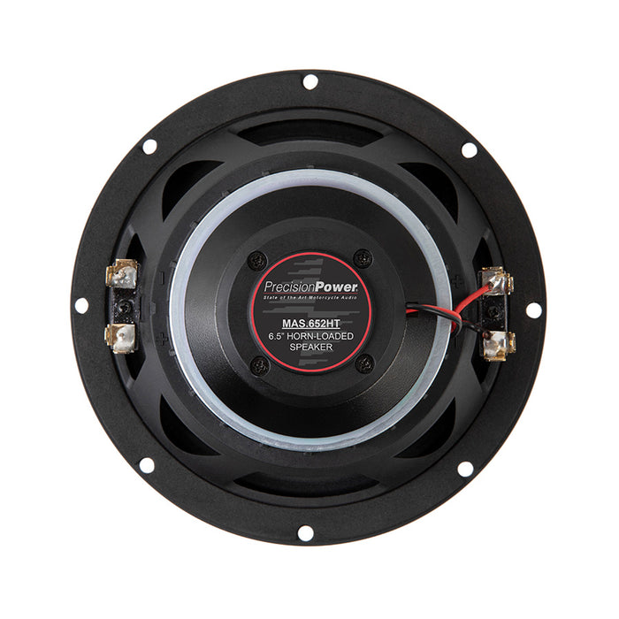 MAS.652HT Precision Power Soundstream Motorcycle Audio 6.5" High-Efficiency Horn-Loaded 2-Way Motorcycle Powersports Speakers (Factory Upgrade 2 ohm) Pair