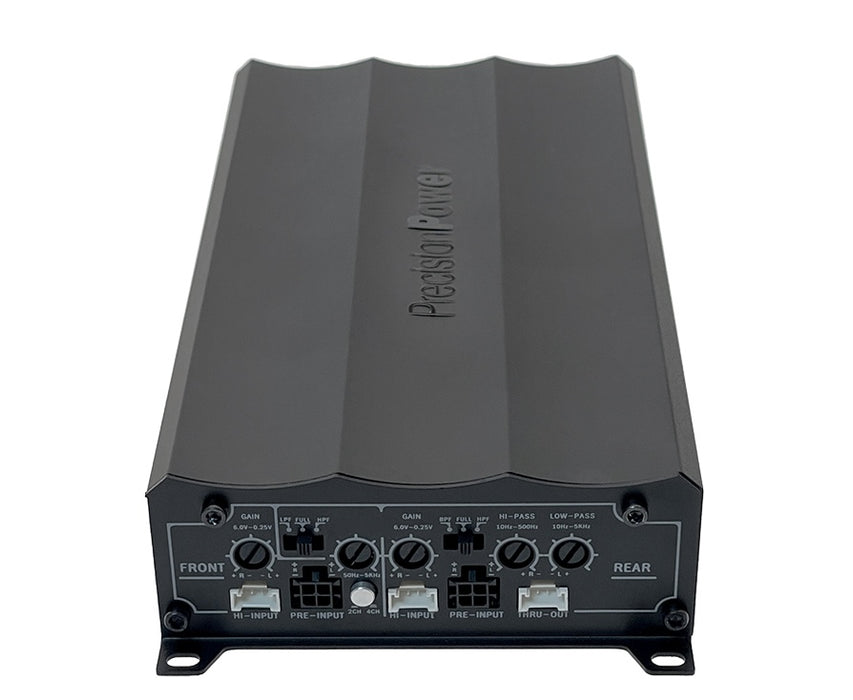 MAA4.400 Precision Power Soundstream Motorcycle Audio 4 Channel Amplifier 400W RMS-100Wx4-4ohm, 600W RMS-150Wx4-2ohm, Harley Davidson Touring Motorcycles