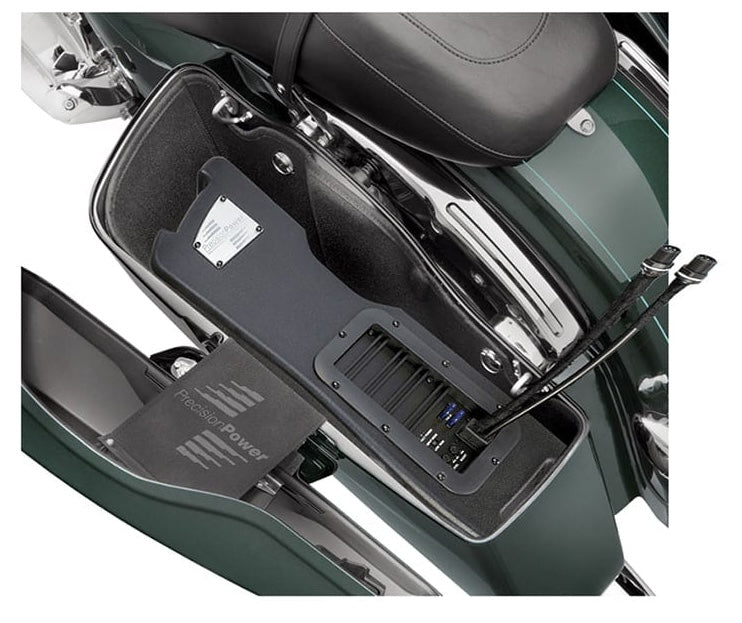 HD13.SBW Precision Power Soundstream Motorcycle Audio Saddlebag Powered Subwoofer Fits '98-'13 Harley Davidson® Touring Models (Each Side Sold Individually) Installer-Friendly