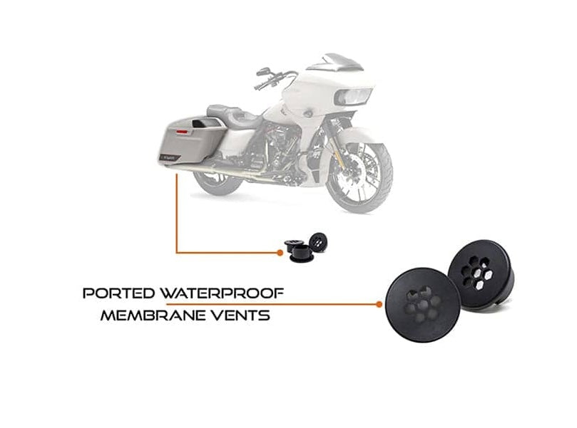 HD13.SBW Precision Power Soundstream Motorcycle Audio Saddlebag Powered Subwoofer Fits '98-'13 Harley Davidson® Touring Models (Each Side Sold Individually) Installer-Friendly