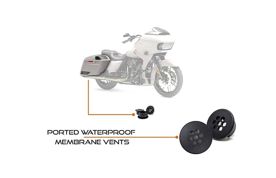 HD14.SBW Precision Power Soundstream Motorcycle Audio Saddlebag Powered Subwoofer Fits 2014-2023 Harley Davidson® Touring Models (Each Side Sold Individually) Installer-Friendly