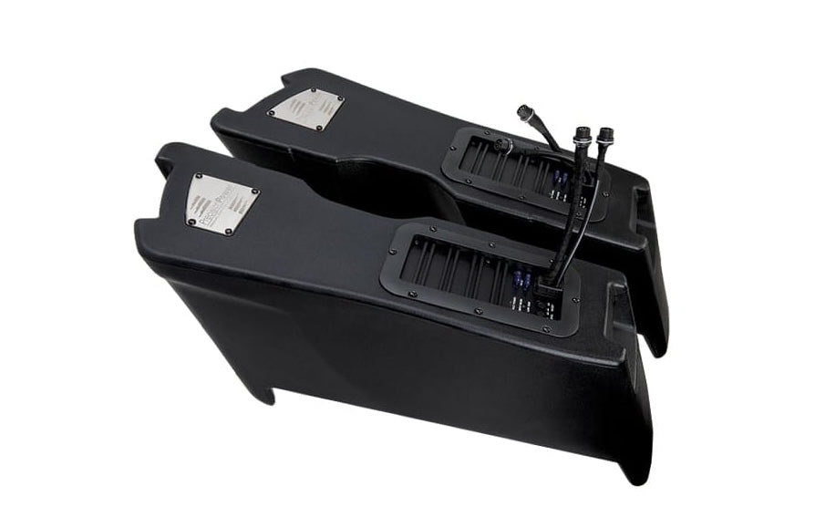 HD13.SBW Precision Power Soundstream Motorcycle Audio Saddlebag Powered Subwoofer Fits '98-'13 Harley Davidson® Touring Models (Each Side Sold Individually) Installer-Friendly