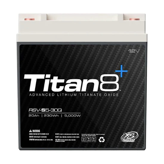 RSV-S5-30Q XS Power Powersports Battery 12V Lithium LTO Titan8 BCI Group 30/30L - 5,000 Watts Max 60Ah Equivalent Best Motorcycle Battery