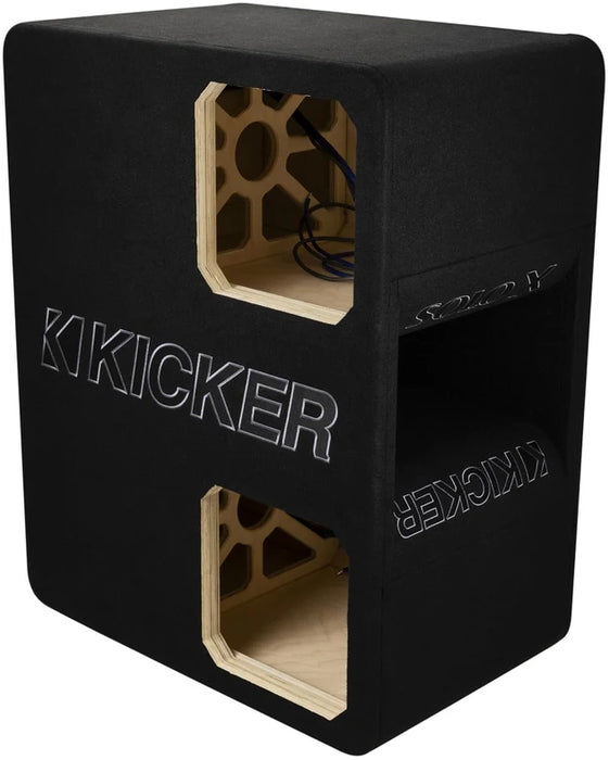 49DUL7X12 KICKER Solo-X 12" L7X Dual Subwoofer Unloaded Enclosure Ported Box