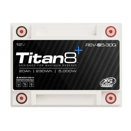 RSV-S5-30Q XS Power Powersports Battery 12V Lithium LTO Titan8 BCI Group 30/30L - 5,000 Watts Max 60Ah Equivalent Best Motorcycle Battery