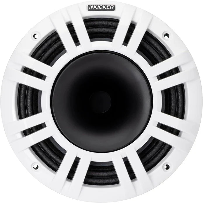 48KMXL84 KICKER KMXL Series 8" Inch Marine Horn Loaded Compression Driver w/LEDs Coaxial Speaker 4-Ohm (Pair)