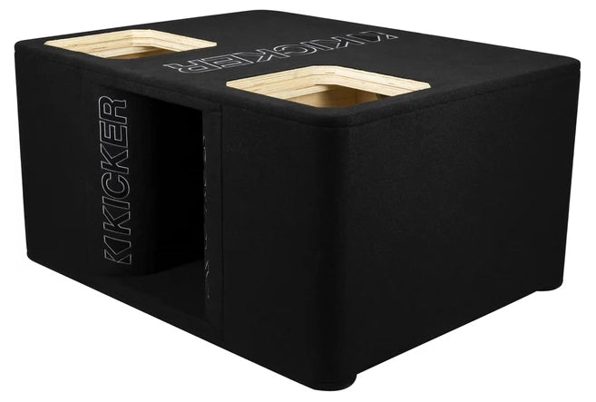 49DUL7X12 KICKER Solo-X 12" L7X Dual Subwoofer Unloaded Enclosure Ported Box